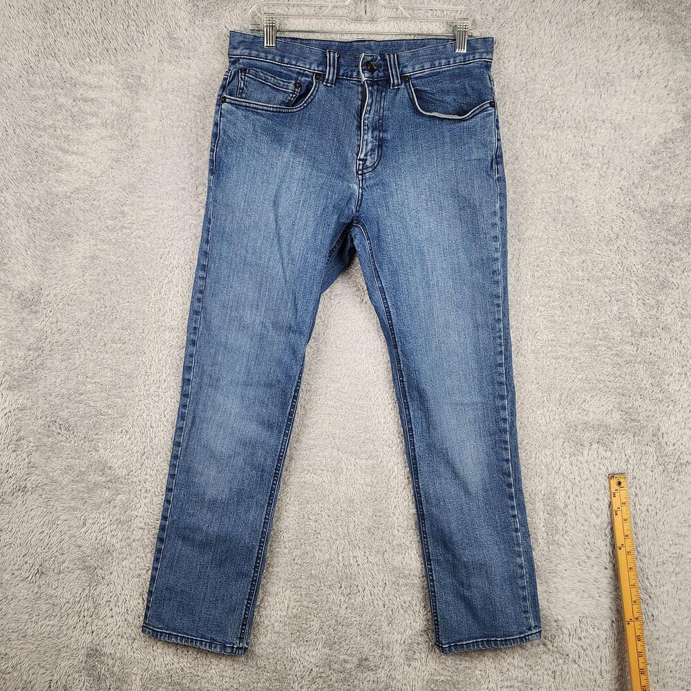 PrAna Jeans Mens 30x30 Blue Straight Leg Regular Fit Medium Wash Gorpcore Hiking